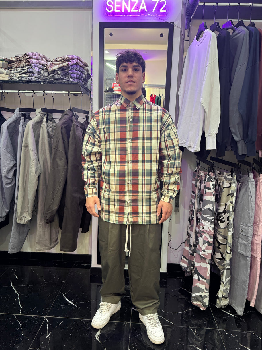 CAMICIONE A QUADRI OVER SIZE