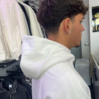 FELPA ZIP CAPPUCCIO BIANCO