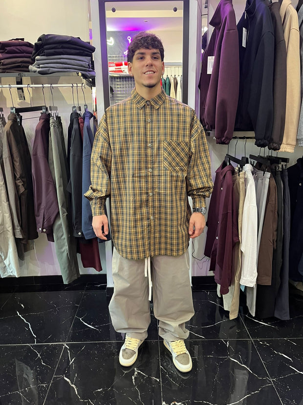 CAMICIONE A QUADRI OVERSIZE