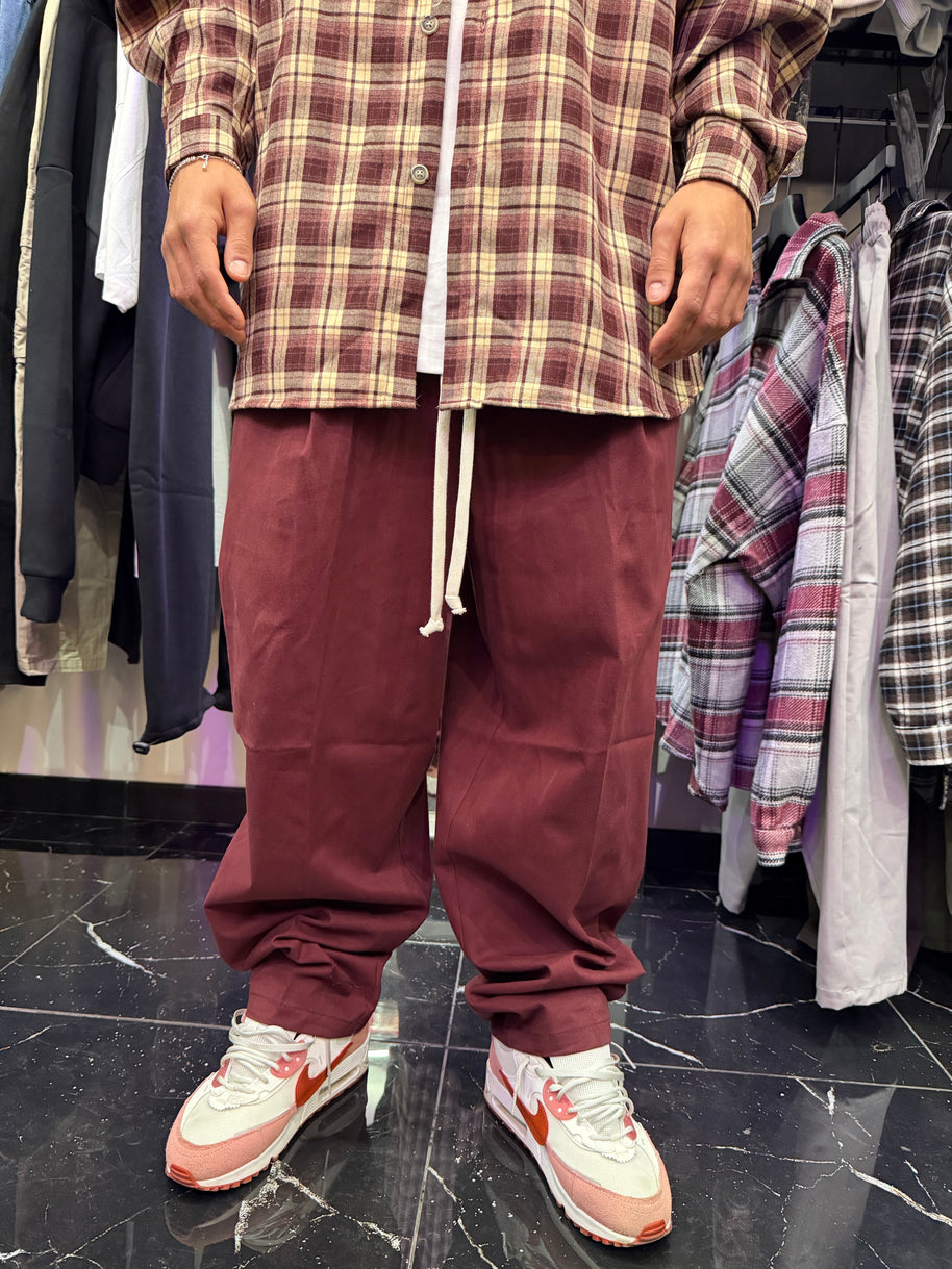 PANTALONE BAGGY BALOON BORDO'