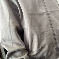 FELPA ZIP CROP GRIGIA CHIARO