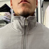 FELPA ZIP CROP GRIGIA CHIARO