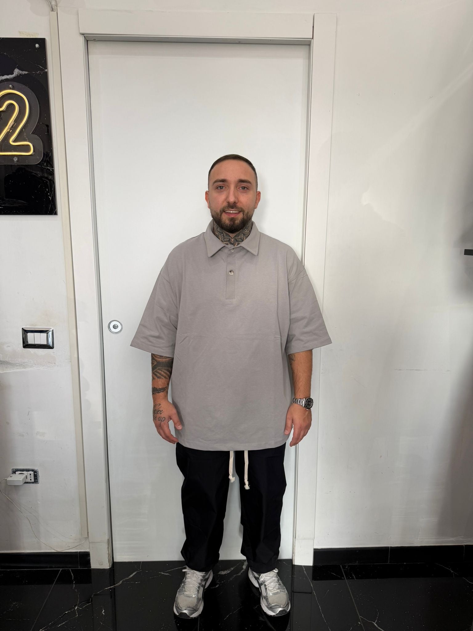 POLO OVER MANICA CORTA