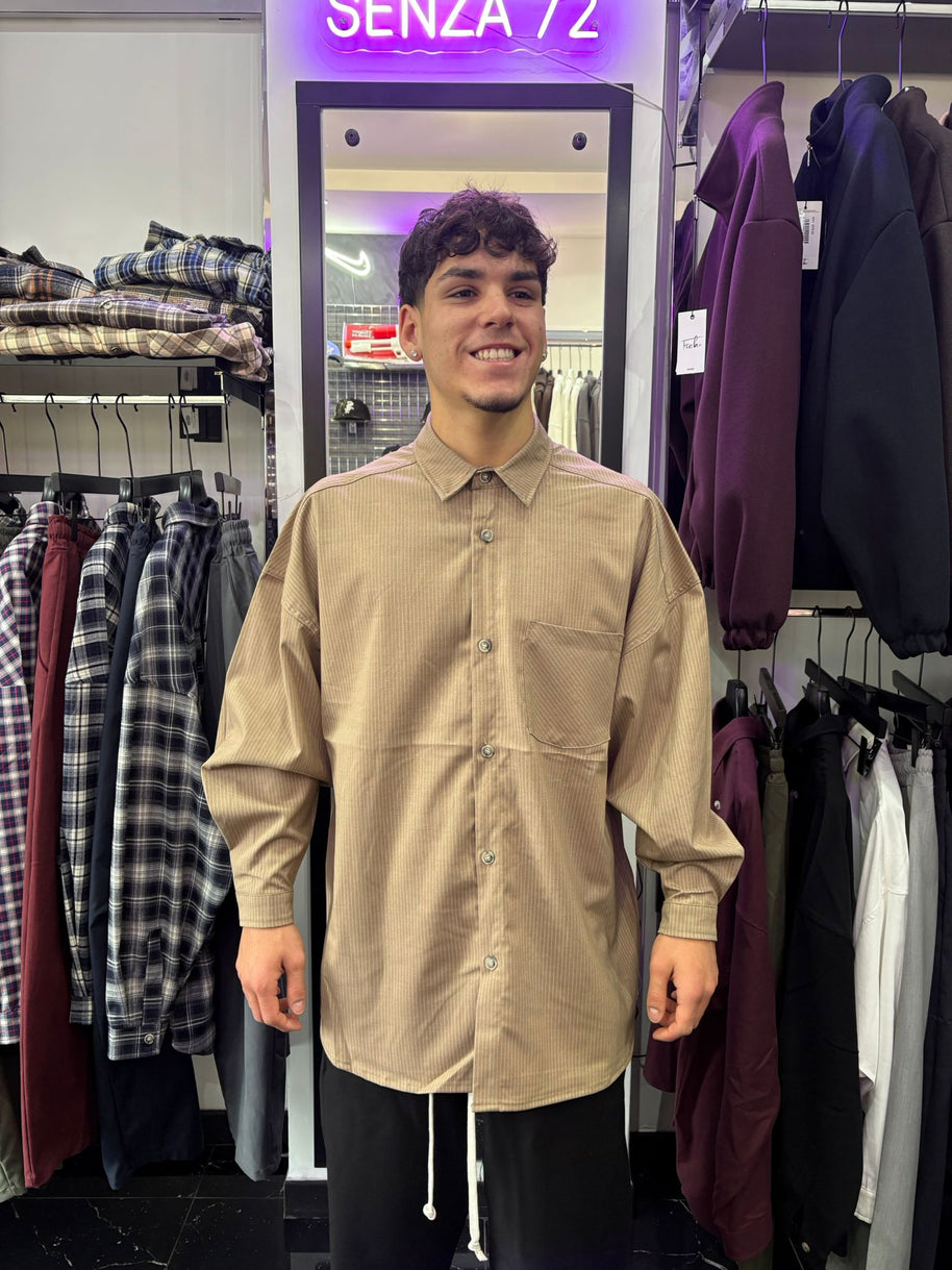 CAMICIONE A RIGHE OVER