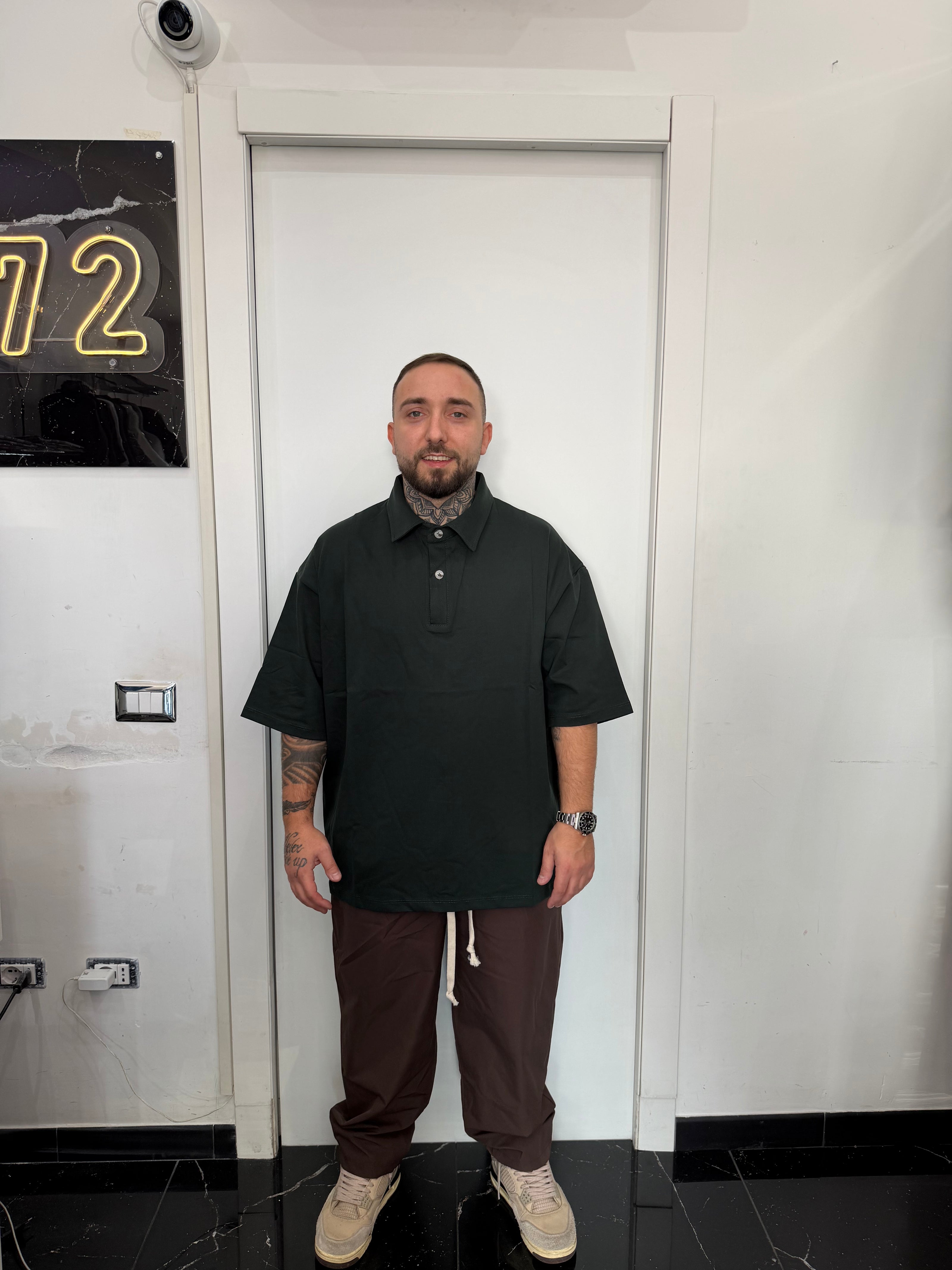 POLO OVER MANICA CORTA