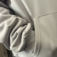 FELPA ZIP CAPPUCCIO GRGIO CHIARO