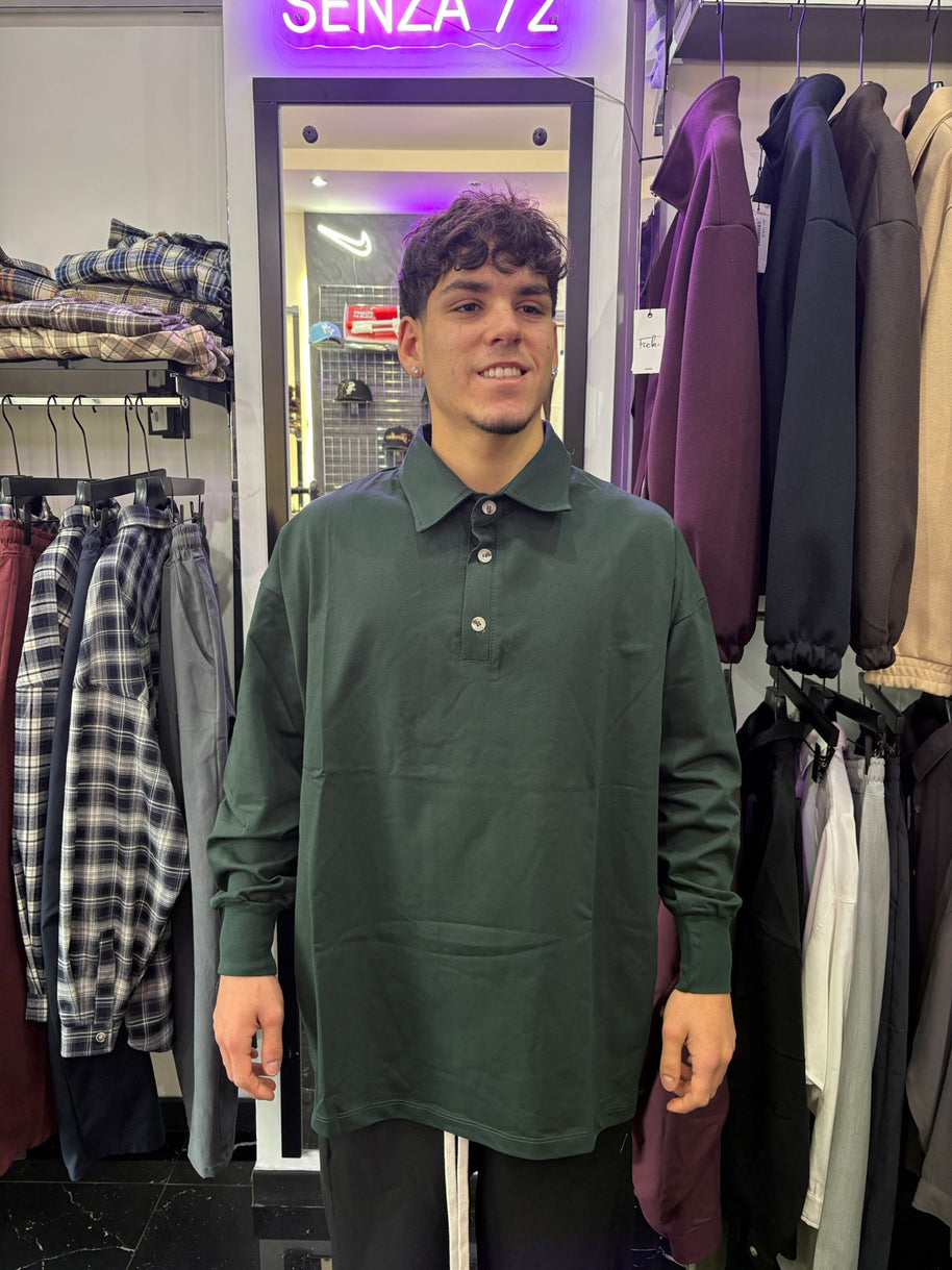 POLO MANICA LUNGA VERDE