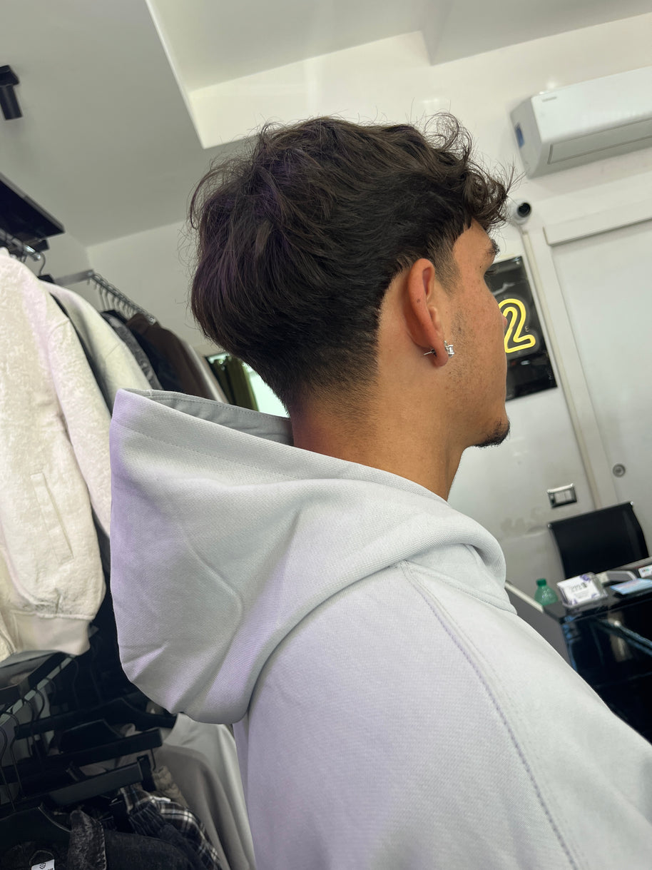 FELPA ZIP CAPPUCCIO GRGIO CHIARO