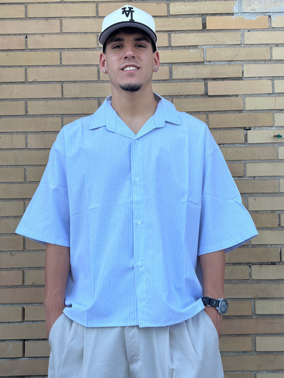 CAMICIA A RIGHE CROP