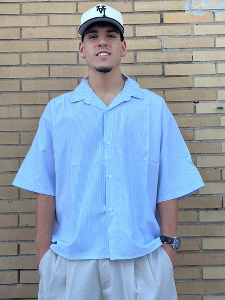 CAMICIA A RIGHE CROP