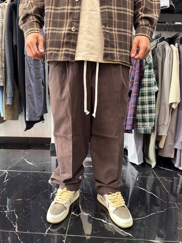 PANTALONBE BAGGY MARRONE