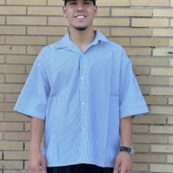CAMICIA A RIGHE CROP