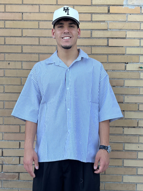 CAMICIA A RIGHE CROP
