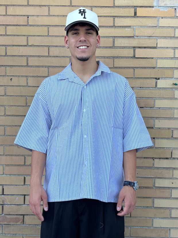 CAMICIA A RIGHE CROP