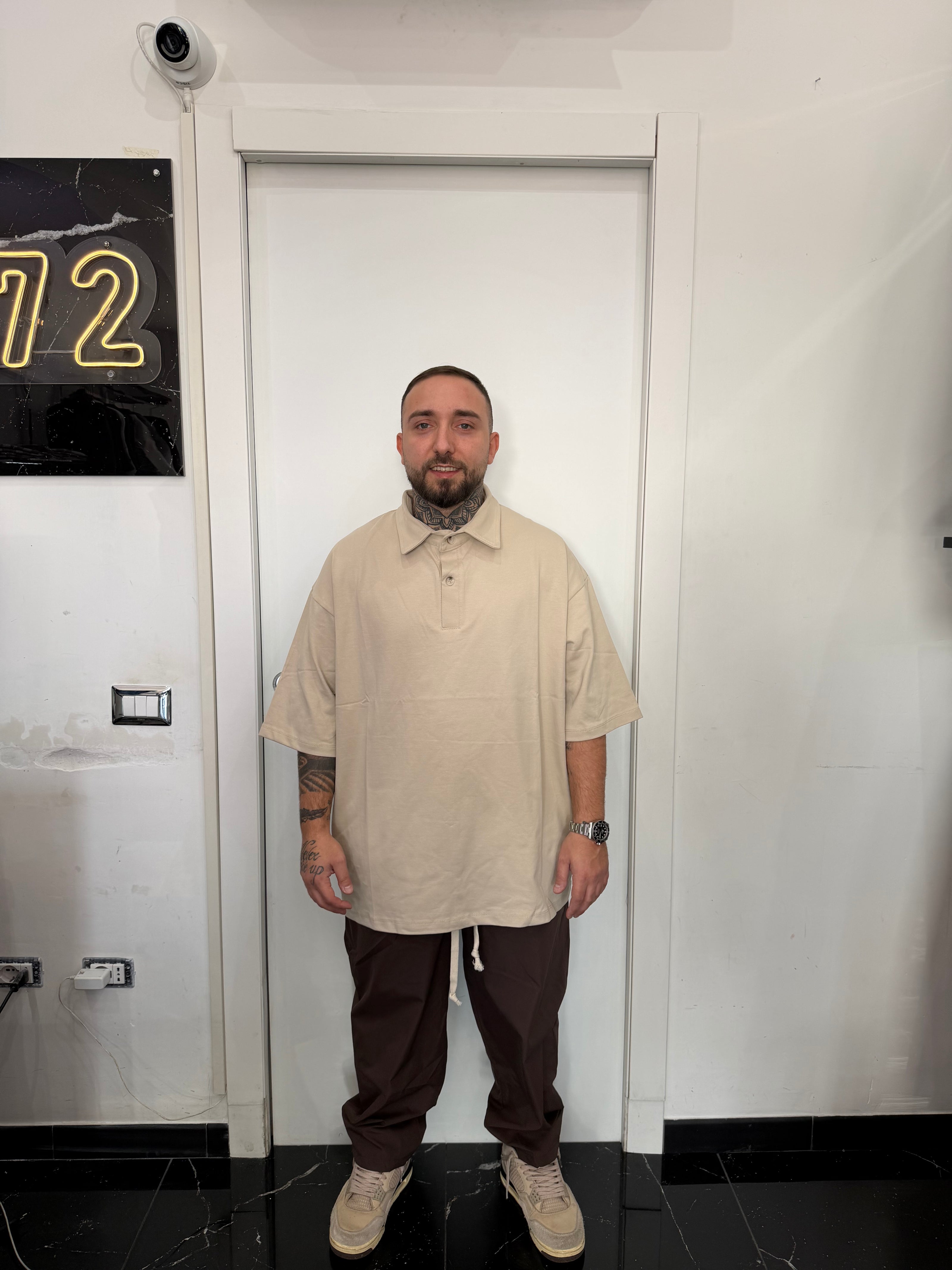 POLO OVER MANICA CORTA