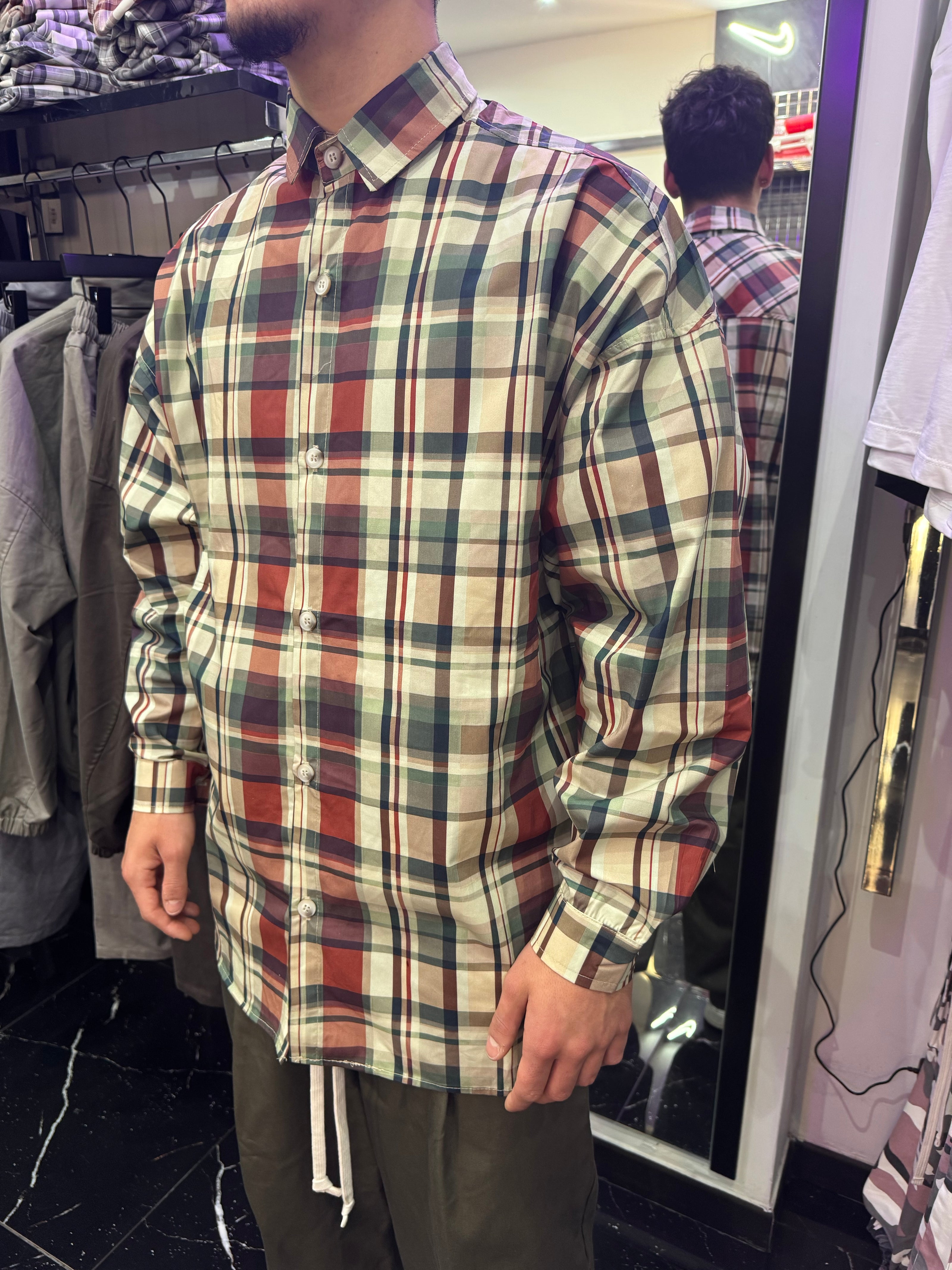 CAMICIONE A QUADRI OVER SIZE