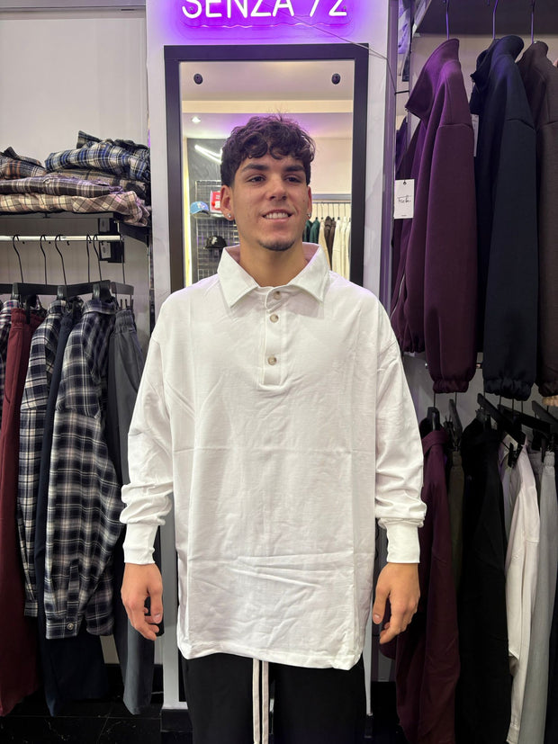 POLO MANICA LUNGA BIANCO