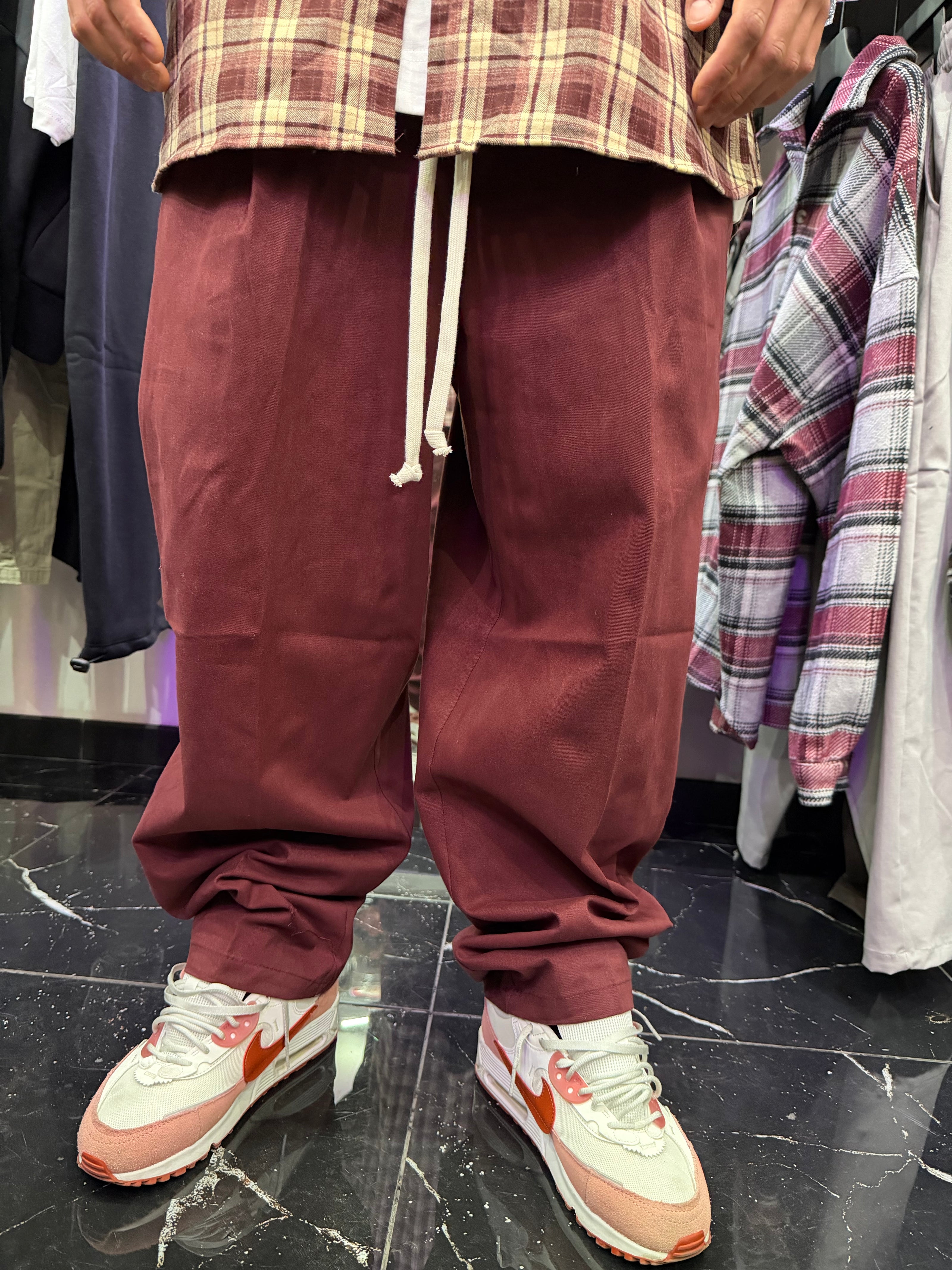 PANTALONE BAGGY BALOON BORDO'