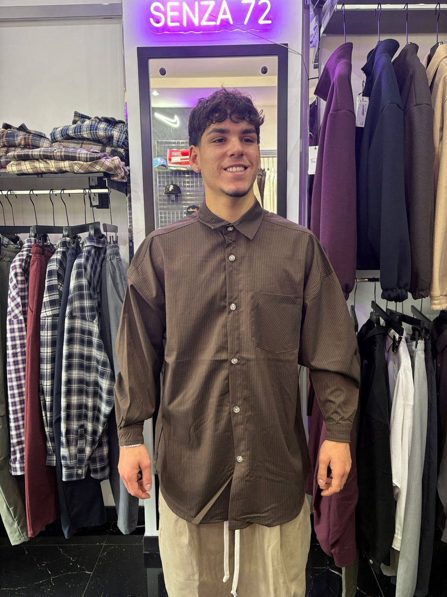 CAMICIONE A RIGHE OVER