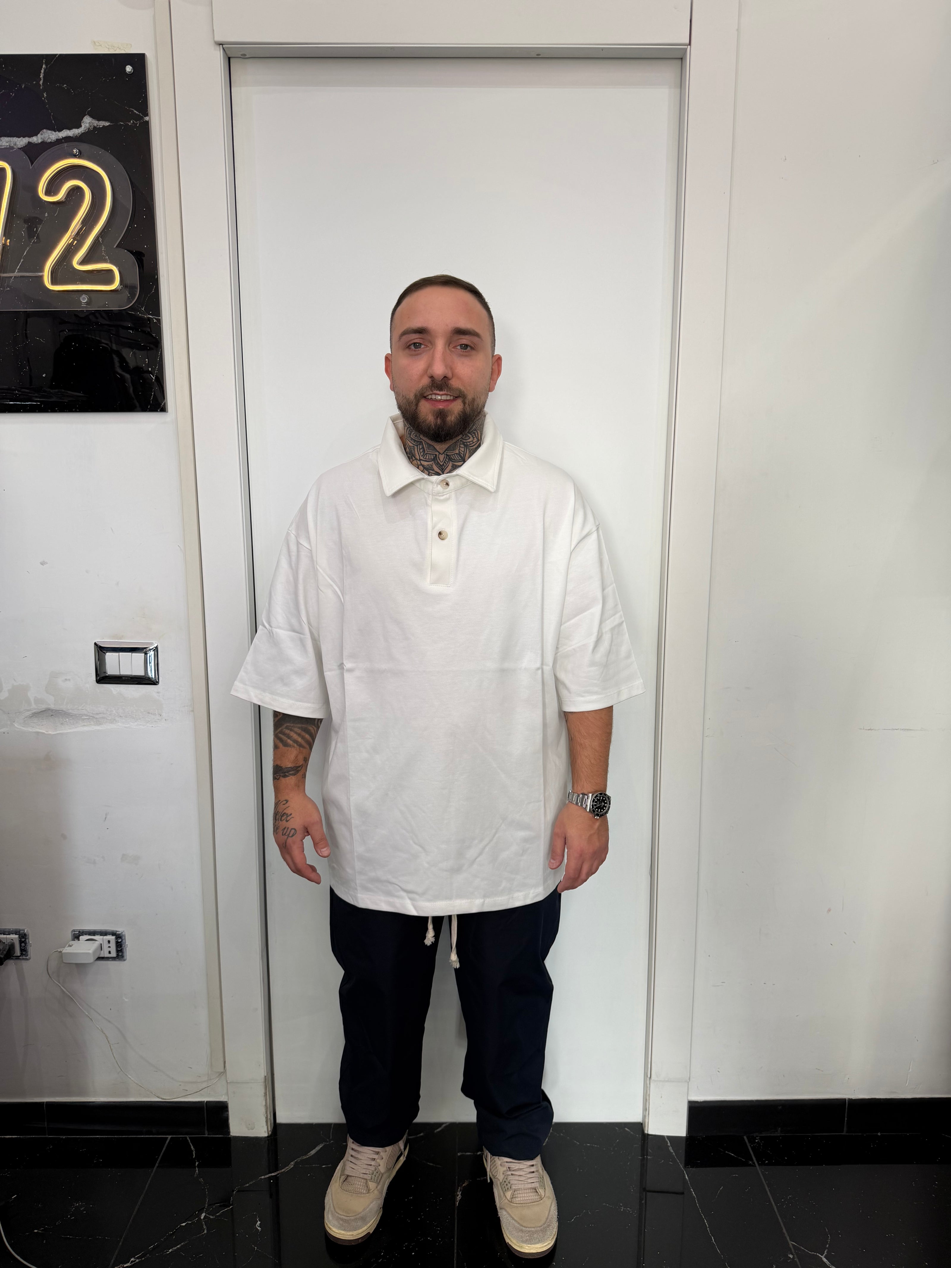 POLO OVER MANICA CORTA