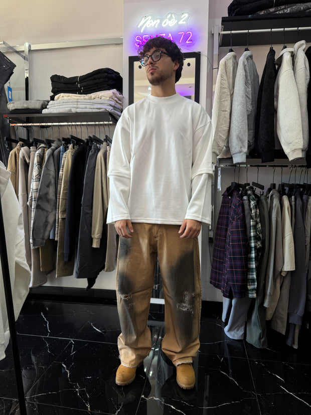 JEANS IN DENIM  BALOON (SABBIATO)