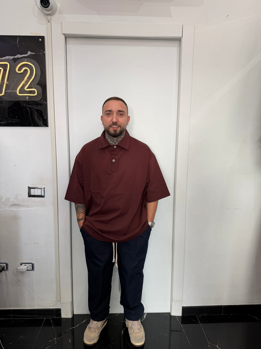 POLO OVER MANICA CORTA