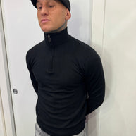 MAGLIA IN FILO MEZZA ZIP