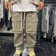 CARGO FRONTALE CON BOTTONE BEIGE