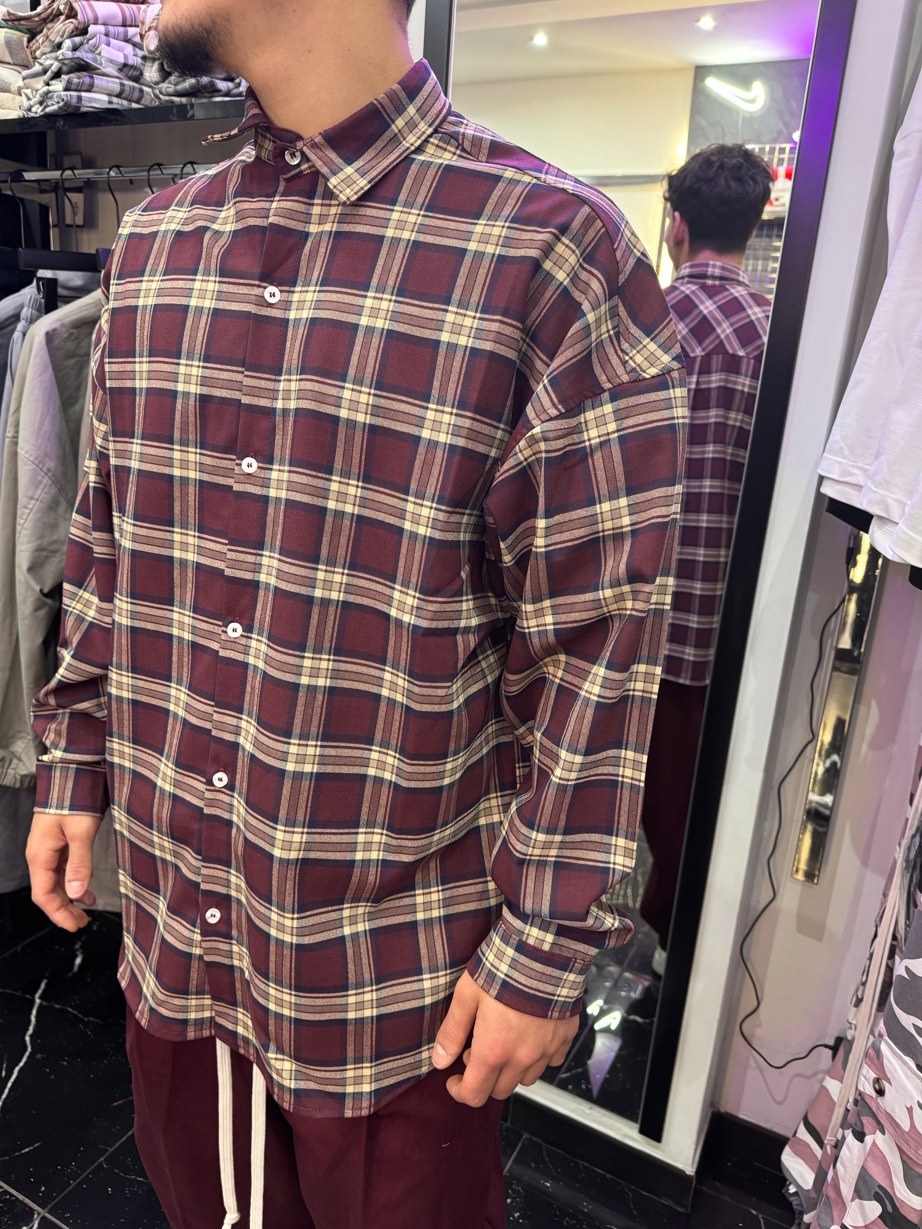 CAMICIONE A QUADRI OVER SIZE