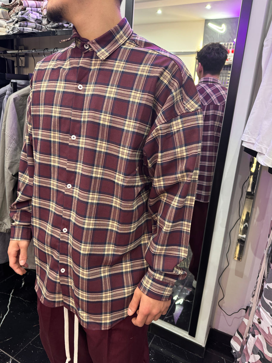 CAMICIONE A QUADRI OVER SIZE