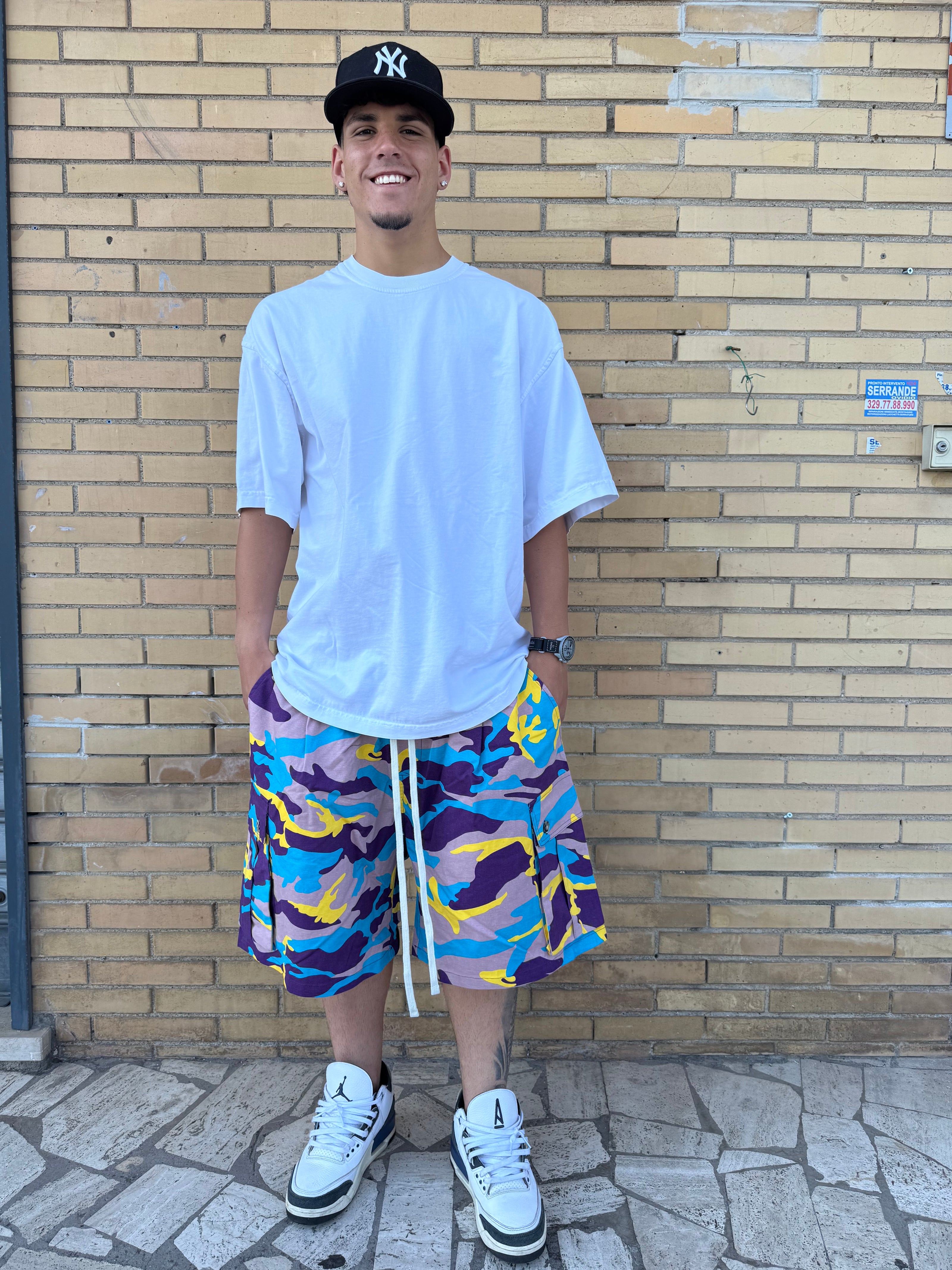 PANTALONCINO MIMETICO CARGO