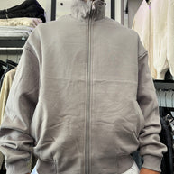 FELPA ZIP CROP GRIGIA CHIARO