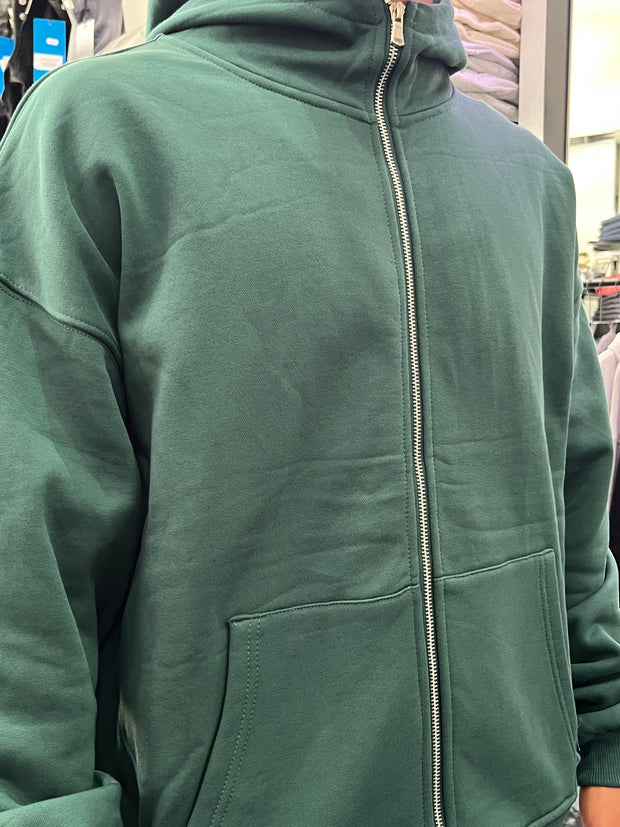 FELPA ZIP CAPPUCCIO VERDE GUCCI