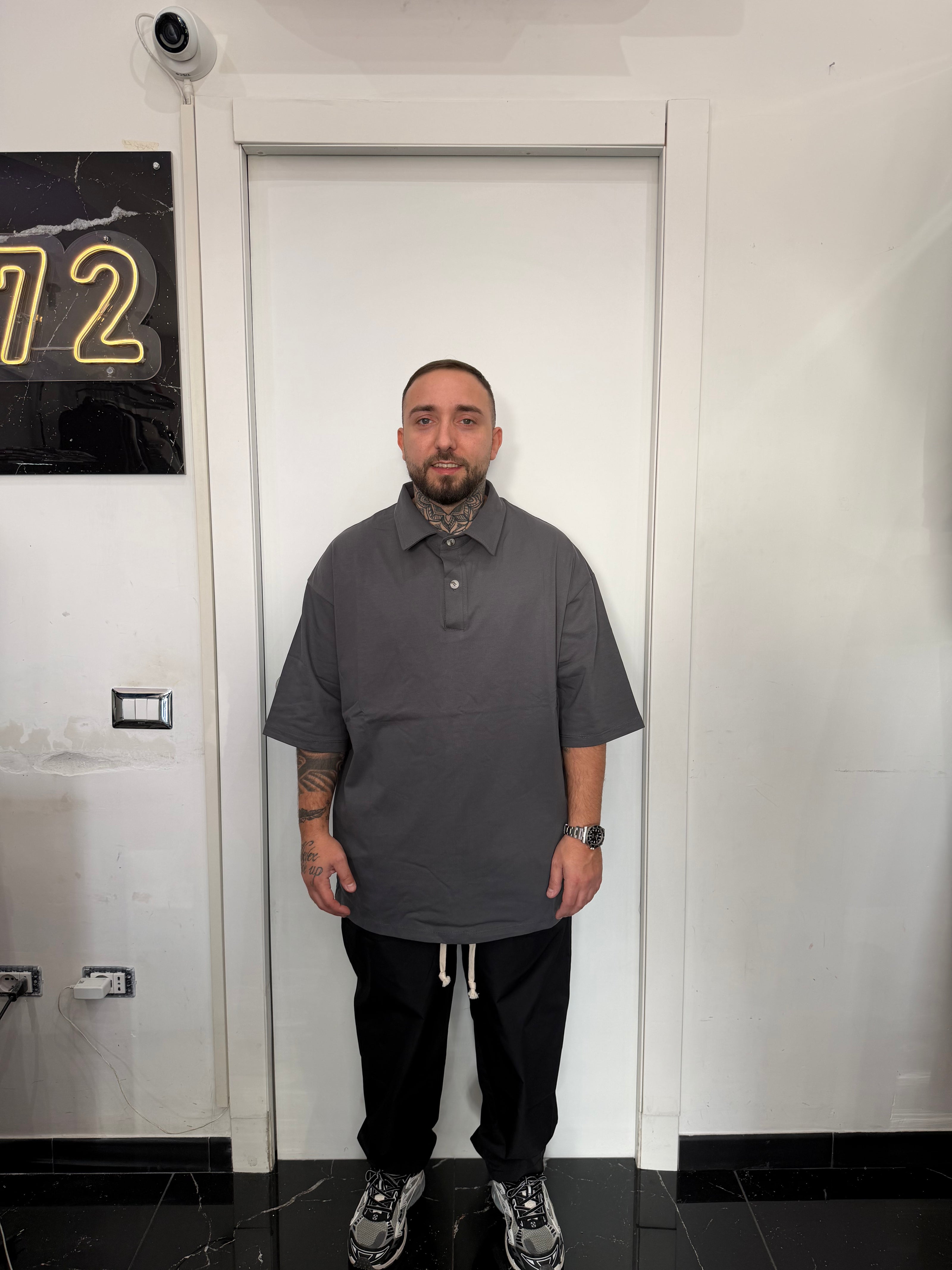 POLO OVER MANICA CORTA