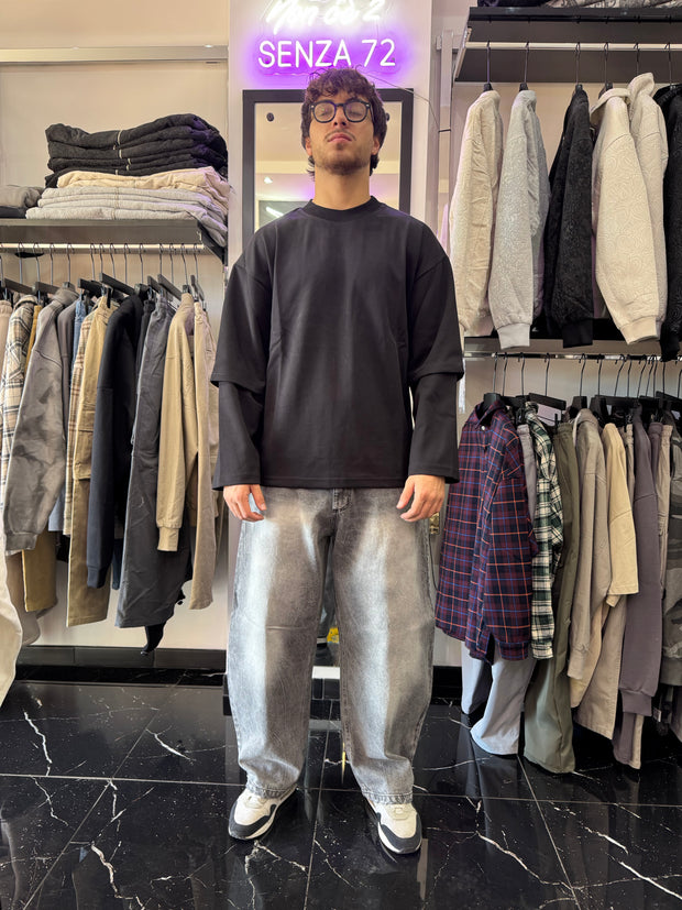 JEANS IN DENIM BALOON (GRIGIO)