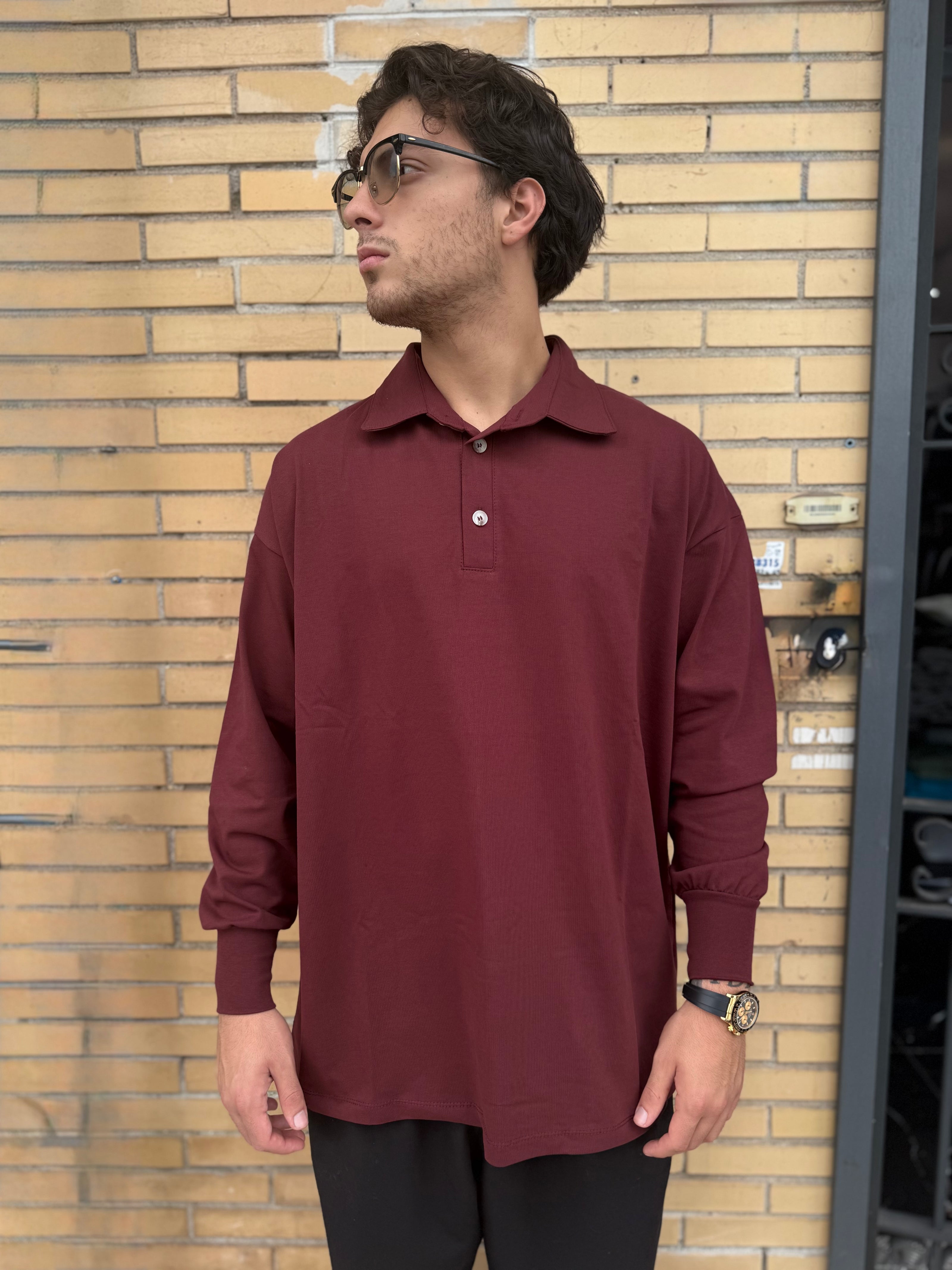 POLO MANICA LUNGA BORDO