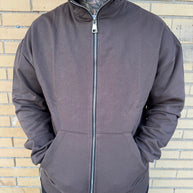 FELPA ZIP MARRONE