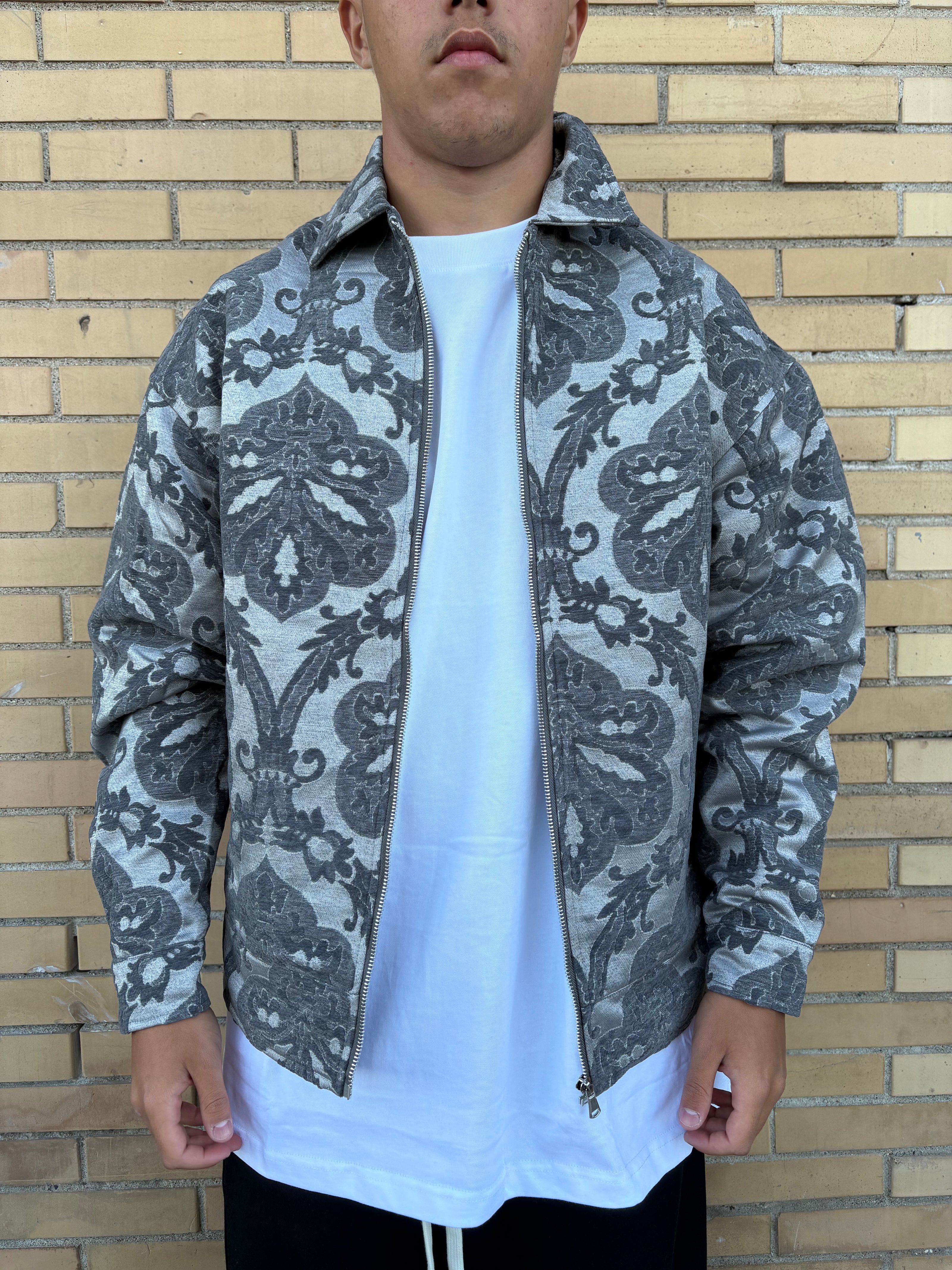 COLLEGE DAMASCATO GRIGIO SCURO