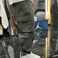 CARGO TASCHE LATERALI FONDO AMPIO MARRONE