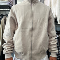 FELPA ZIP CROP BEIGE
