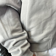 FELPA ZIP CROP GHIACCIO