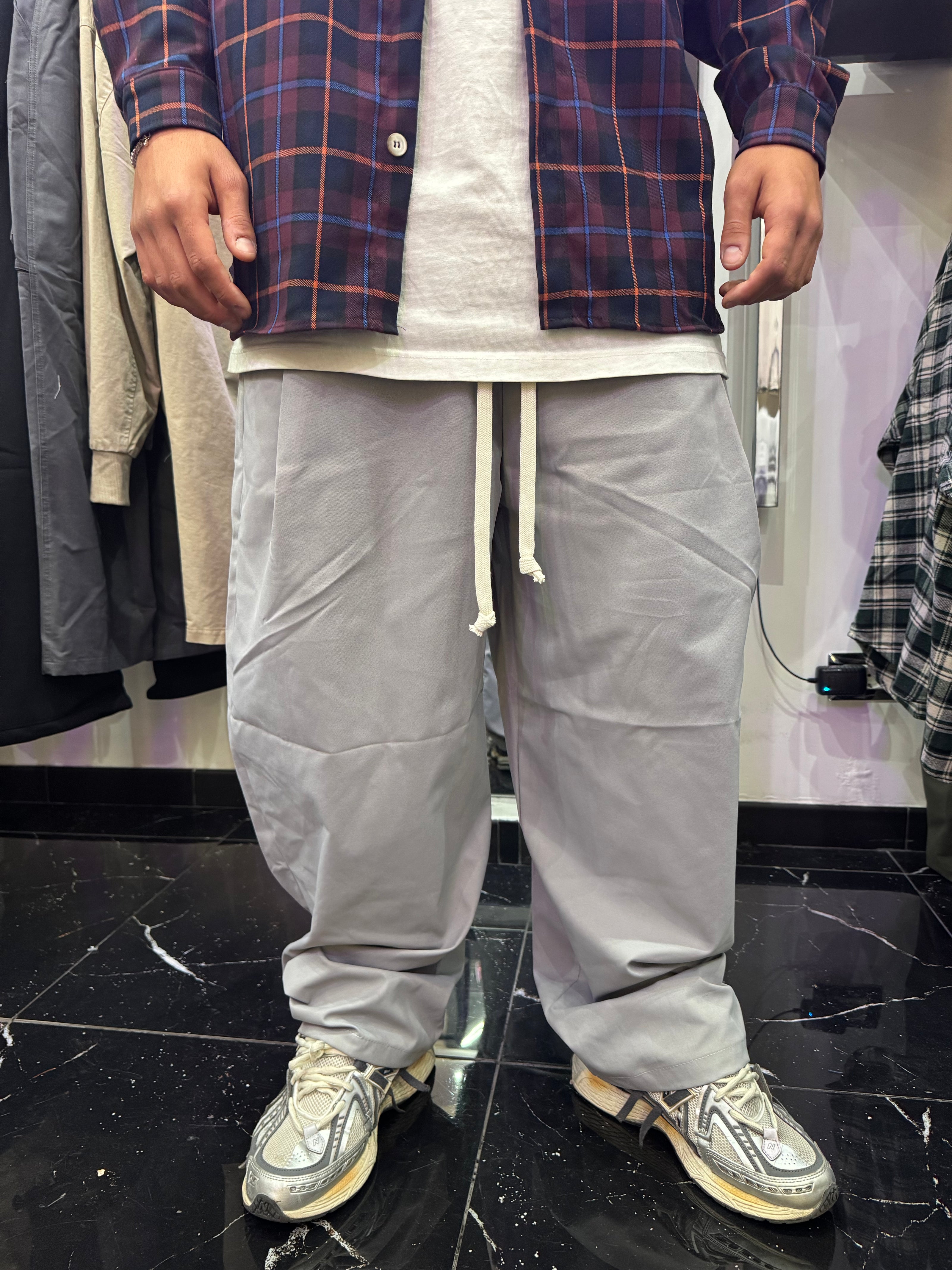 PANTALONE BAGGY BALOON GRIGIO CHIARO