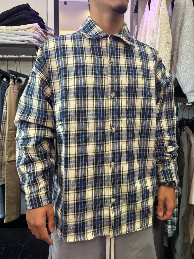 CAMICIA A QUADRI BLU