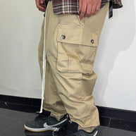 CARGO TASCHE LATERALI FONDO AMPIO (BEIGE)