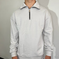 FELPA MEZZA ZIP (GHIACCIO)