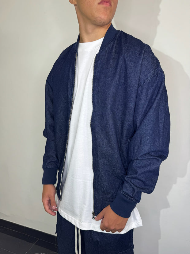 CORDINATO TASCHE LATERALI DENIM (BLU)