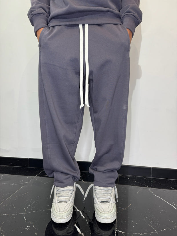 PANTALONE TUTA FONDO AMPIO (GRIGIO SCURO)