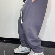 PANTALONE TUTA FONDO AMPIO (GRIGIO SCURO)