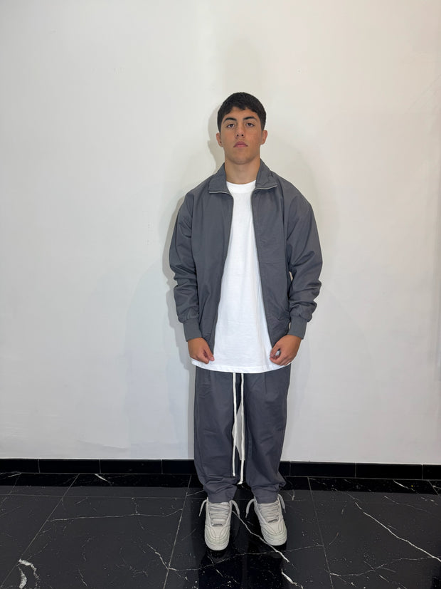 COORDINATO OVER COLLO ALTO (GRIGIO SCURO)