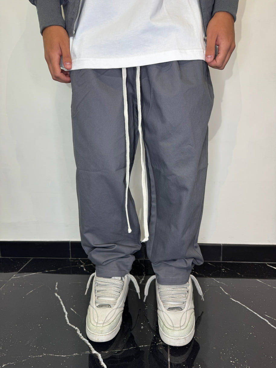 COORDINATO OVER COLLO ALTO (GRIGIO SCURO)